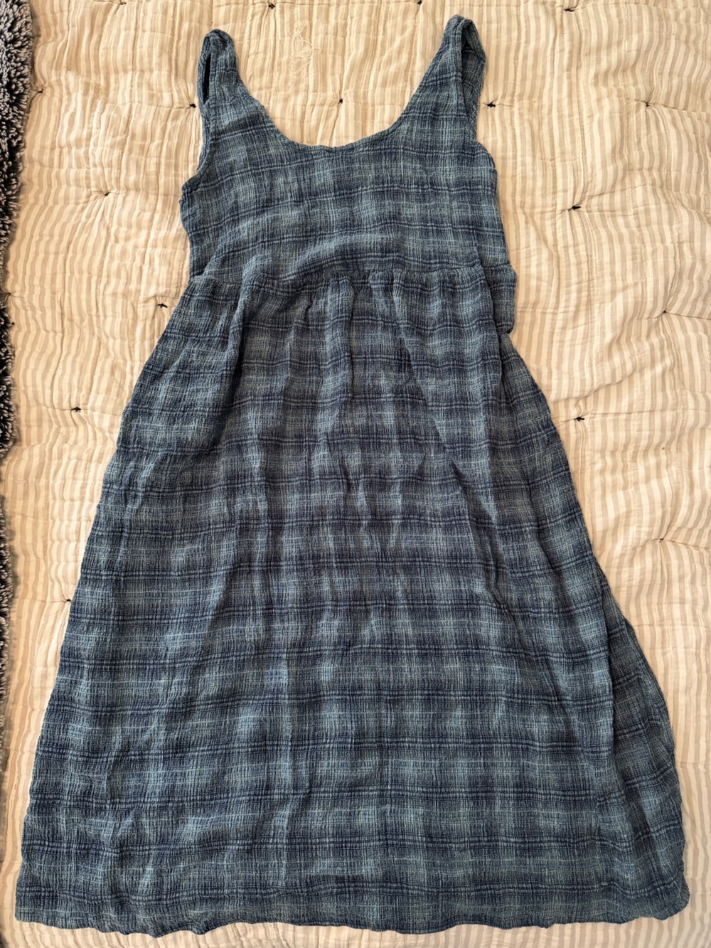 AFENDS POSITION - SEERSUCKER MIDI DRESS
SEERSUCKER MIDI DRESS - Navy Check